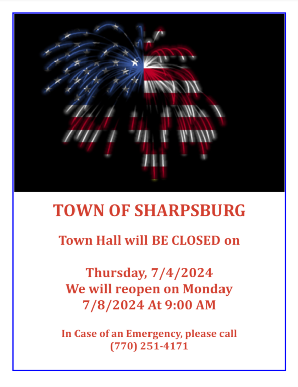 Town of Sharpsburg CLOSED 7/4